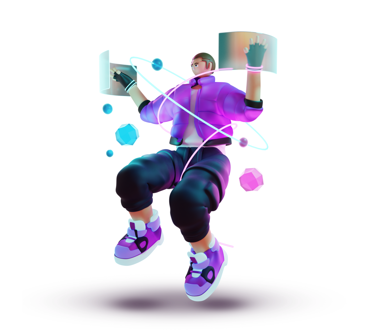 3D Social Media Illustration